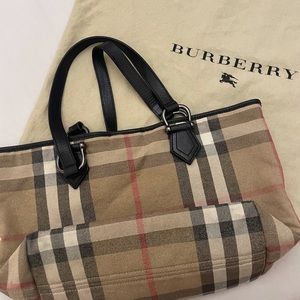 Vintage Burberry Tote Plaid Bag